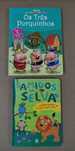 Livro Três Porquinhos e Amigos da Selva com puzzle