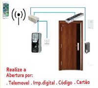 Kit abertura portas Controlo acesso remoto Código Cartão Biométrico