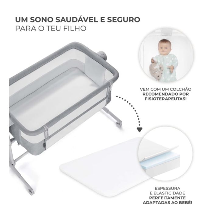 Berço co sleeping kinderkraft