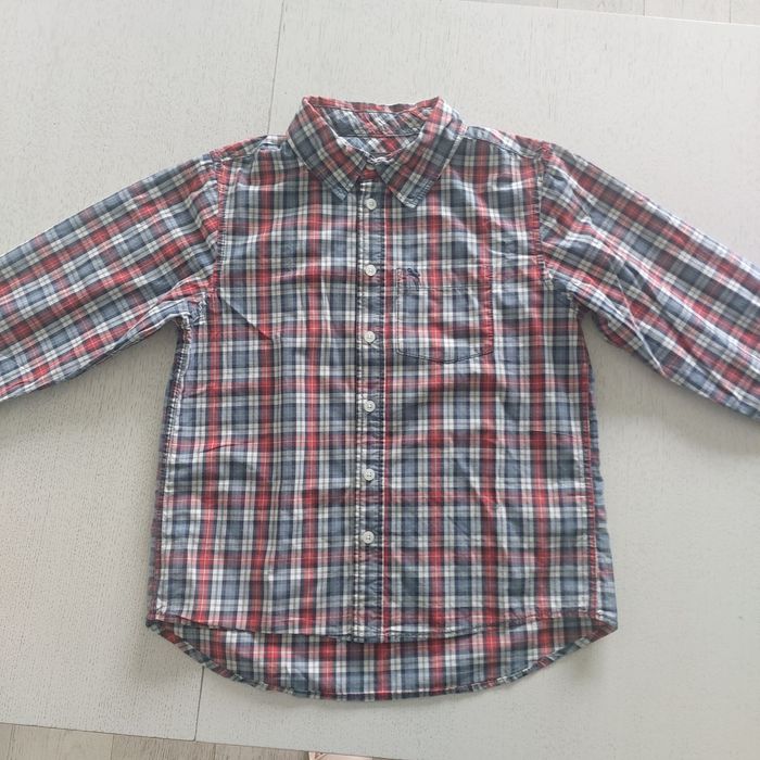 Bawełniana koszula w kratkę H&M rozm. 146