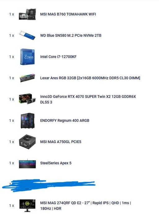 ZESTAW GAMINGOWY idealny na święta!/ RTX4070 SUPER 12 GB VRAM