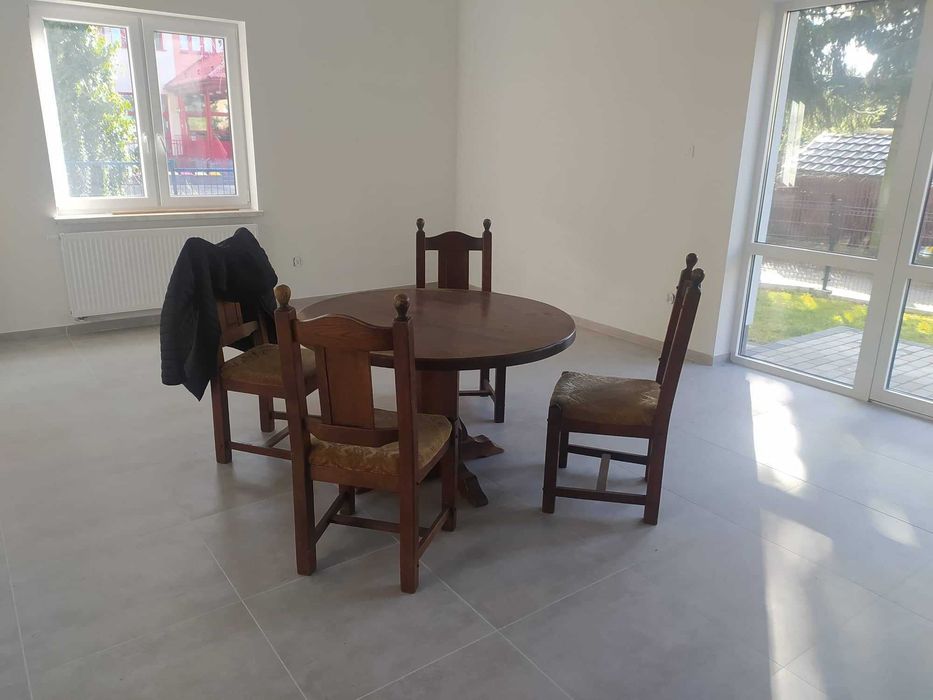 Stół drewniany okrągły dębowy holenderski