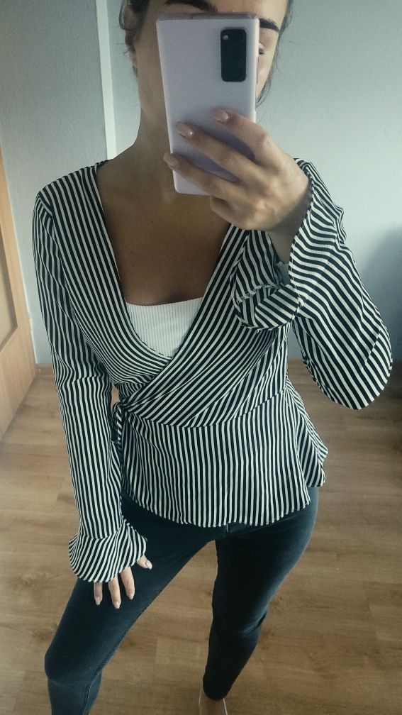 Bluzka koszulowa w paski
