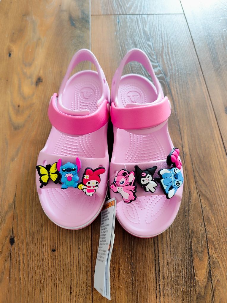 Crocs J1 32 33 sandały gumowe do wody Stitch angel kuromi