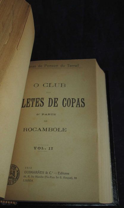 Livro Rocambole O Club dos Valetes de Copas Ponson Du Terrail