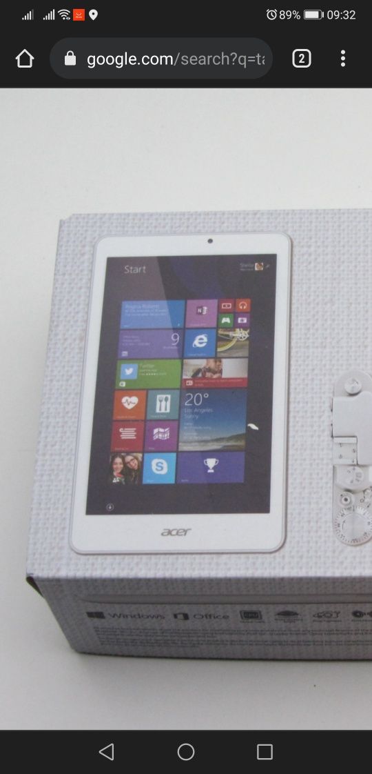 Tablet Acer Icónica 8 w1 - 810