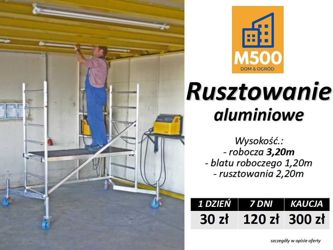 Wynajem RUSZTOWAŃ i DRABIN aluminiowych wypożyczalnia sprzętu