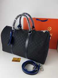 Torba sportowa podróżna duża Louis Vuitton Keepall czarna LV Premium