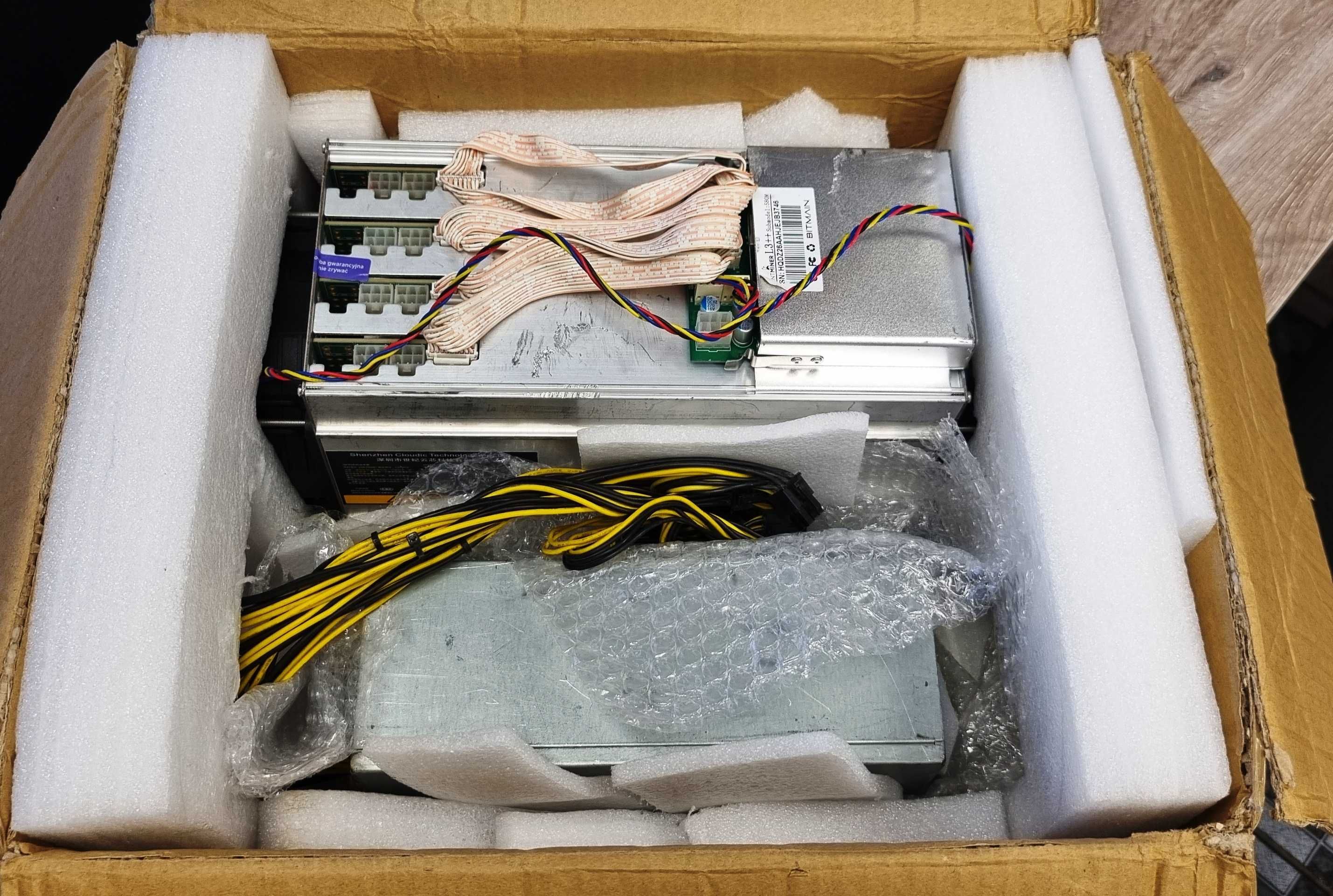 Antminer L3++ zasilacz w komplecie