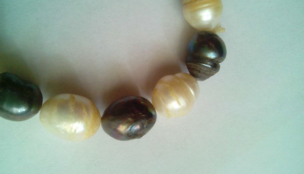 Perły naturalne duże bransoletka