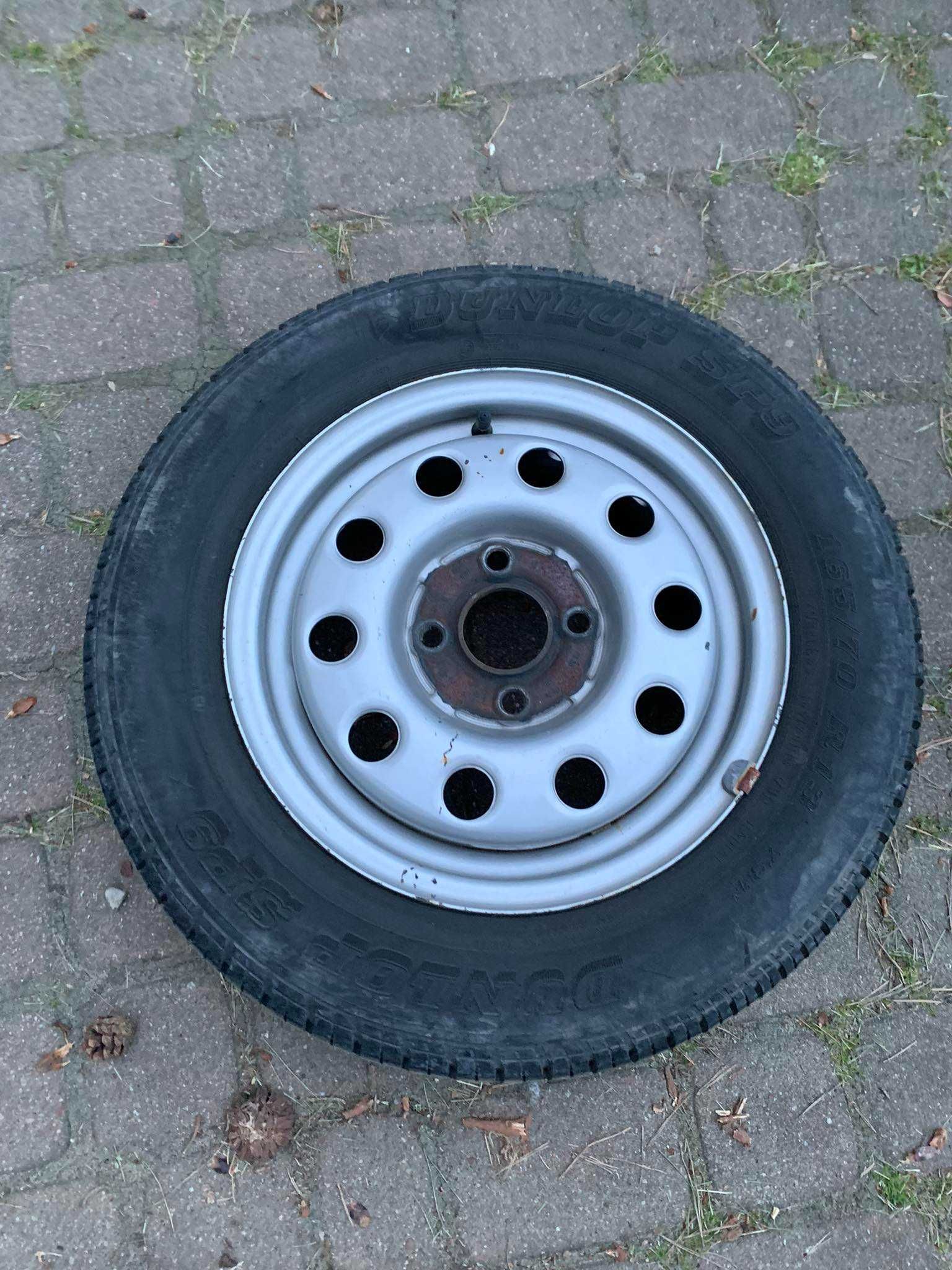 Koło - Felga: 4x100 13 + Opona: Dunlop 165/70 R13