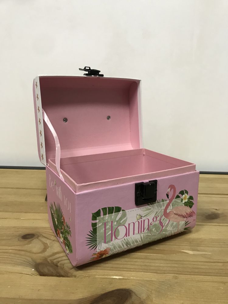 Коробка для цветов (сундук) «Фламинго»