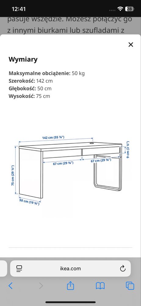 Biurko Micke Ikea