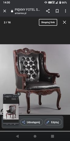 Fotel rzeźbiony antyczny