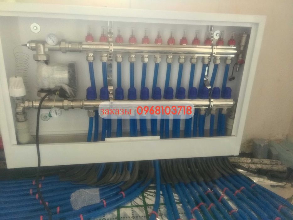 Монтаж отопления , тёплых полов , дымоходов ,твердотопливных котлов