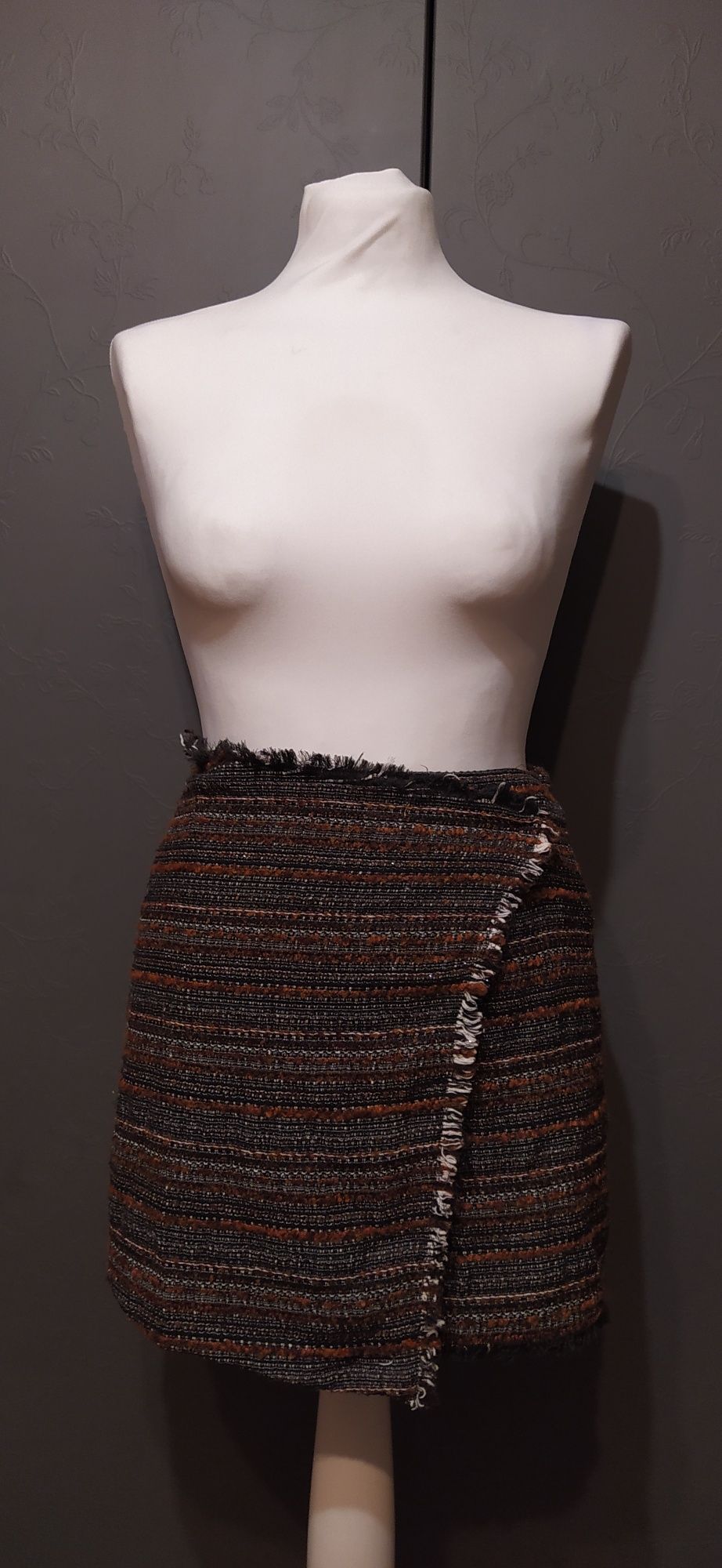 Tweedowa twedowa spódnica Zara spódniczka dziewczęca