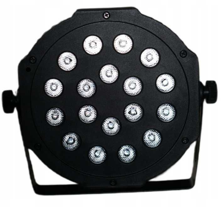 Reflektor sceniczny kolorofon LED PAR RGB 18x3 3in1 DMX AUTO SOUND
