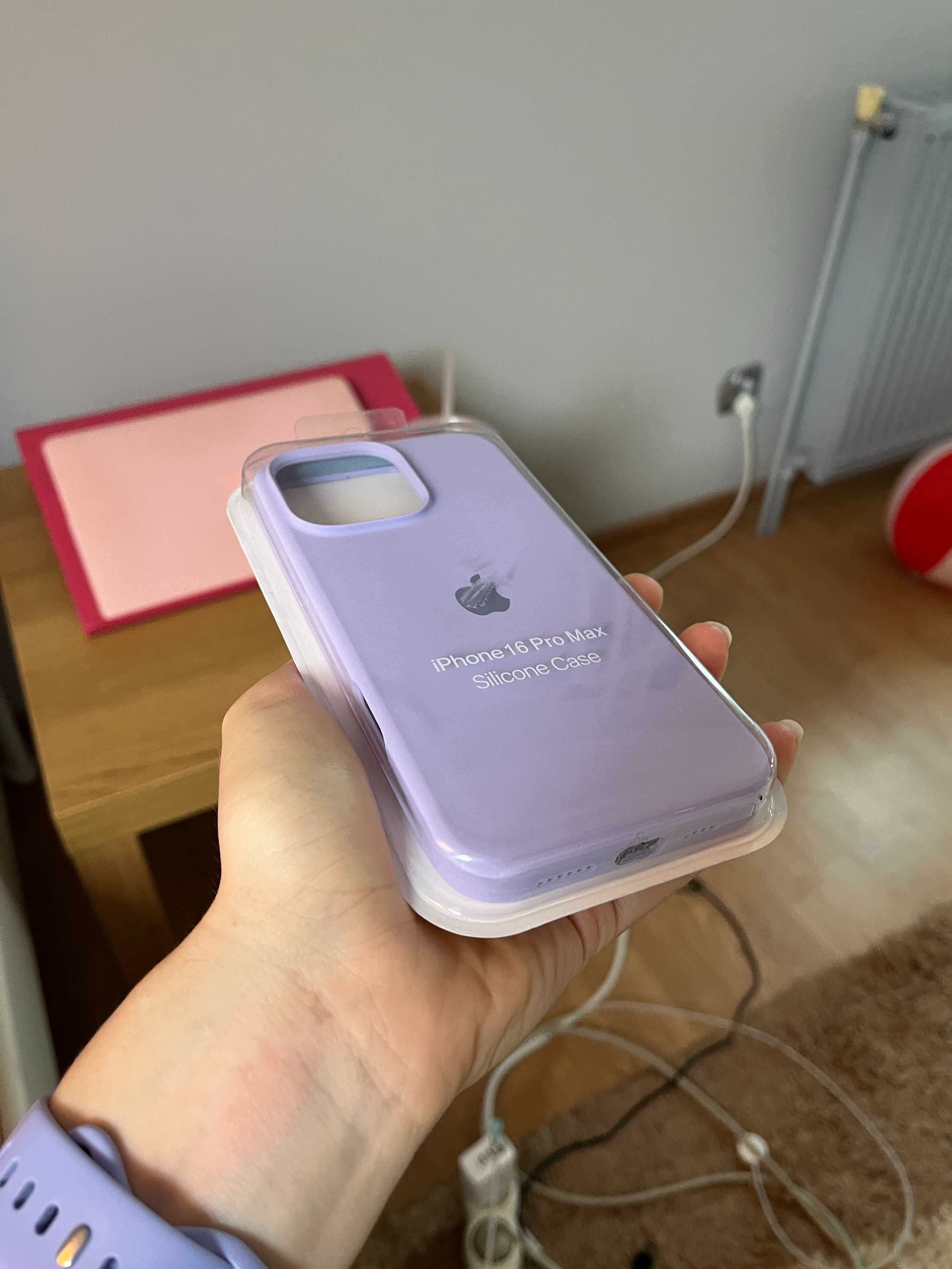Case iPhone 16 Pro Max etui silikonowe nowe plecki fioletowe purple