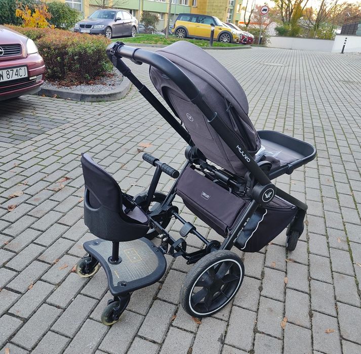 Dostawka do wózka z fotelikiem X RIDER 2w1-kołaLED