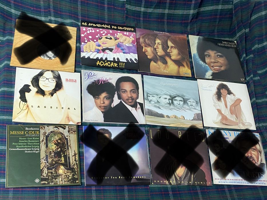 Discos vinil, discos LPs e Singles