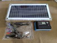 kit de painel solar portátil c/ controlador de carga e acessórios