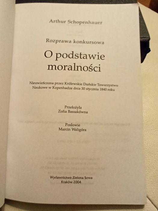 Schopenhauer o podstawie moralności