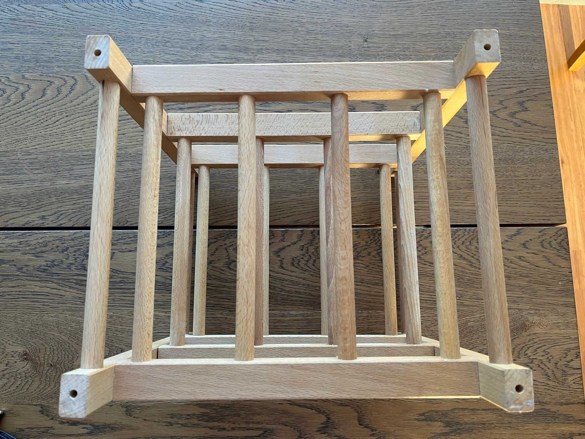 Stojak na wina IKEA, lite drewno, zaolejowany – model HUTTEN