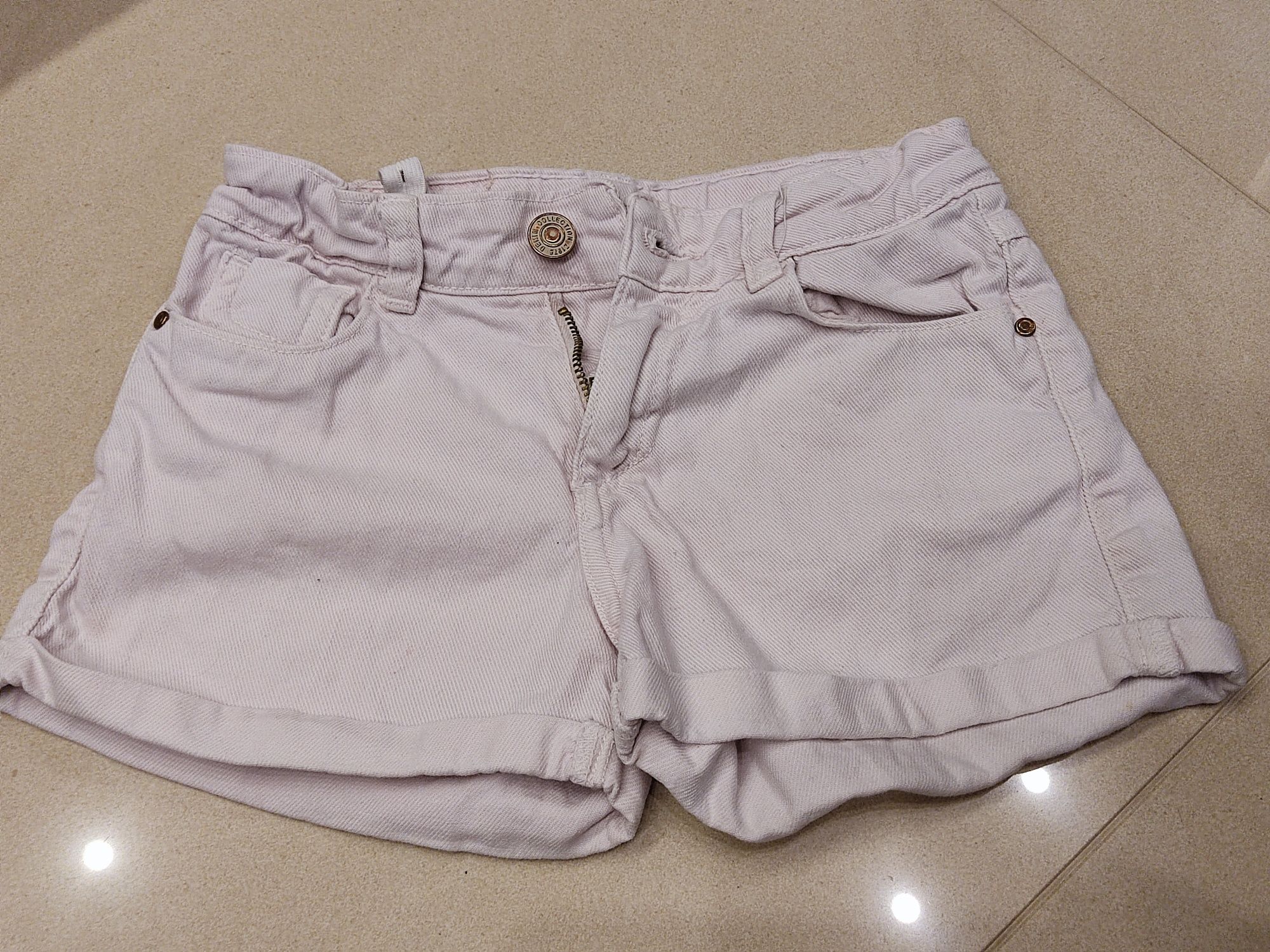 ZARA Girls piękne szorty krótkie spodenki jeansowe róż r.116