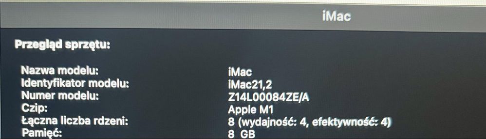 iMac 24” / Gładzik MagicTrackpad (USB-c) / Klawiatura Magic Keyboard