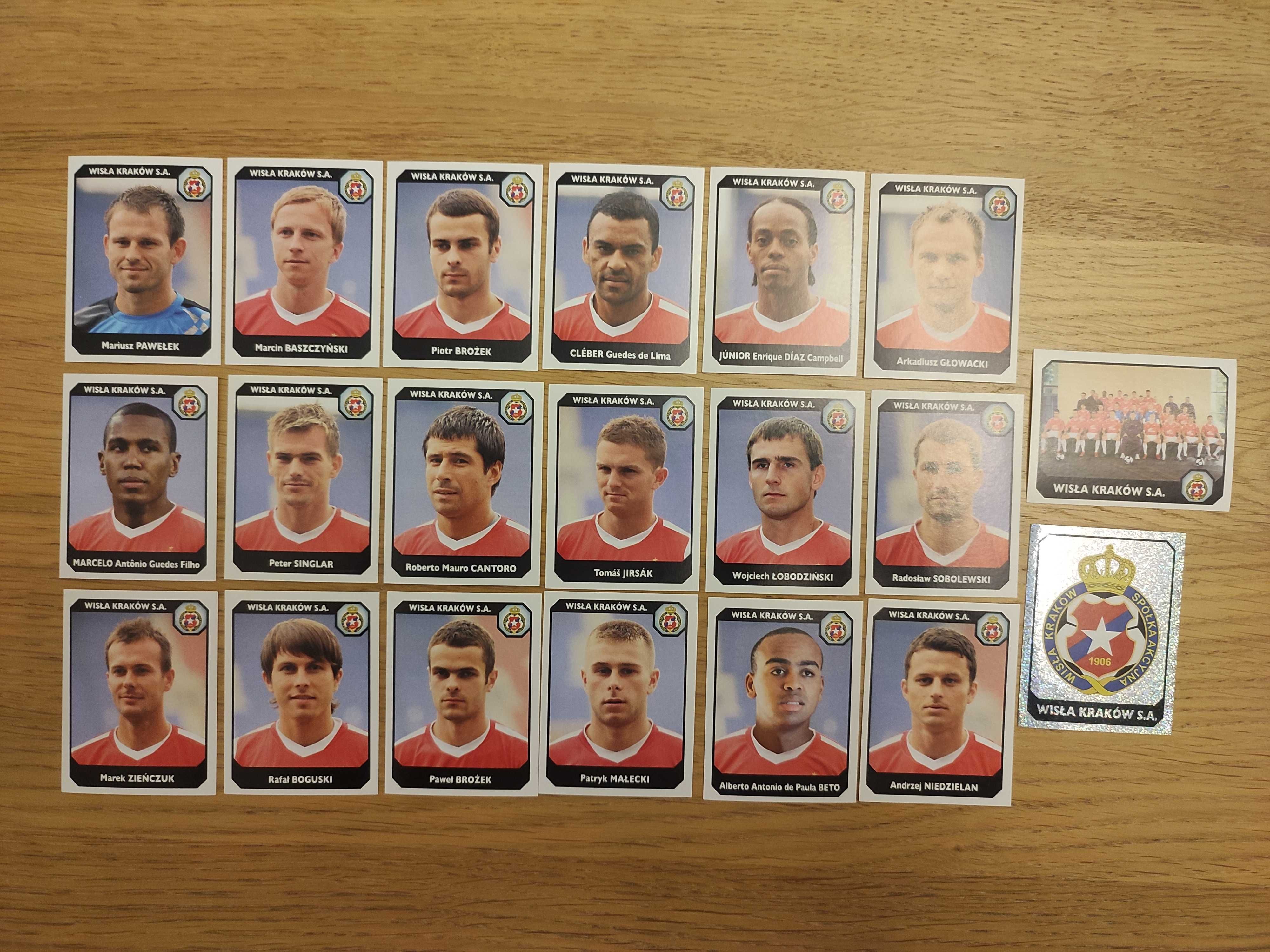 panini naklejki ekstraklasa 2008  wisła kraków komplet 2009