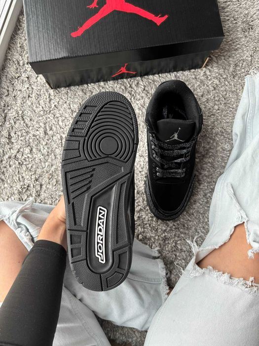Мужские кроссовки Nike Jordan 3 "Black Cat 2063" Размеры 40-45