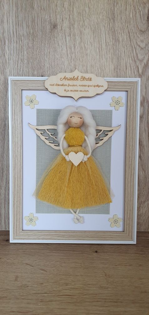 Anioł stróż w ramce personalizowany prezent na urodziny dla mamy