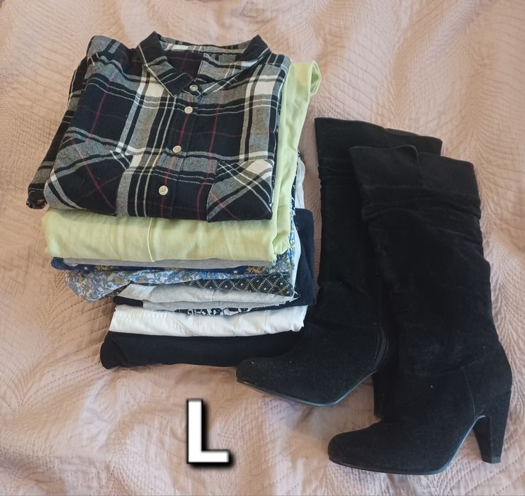 PROMO Zestaw damskich ubrań L plus kozaczki 39