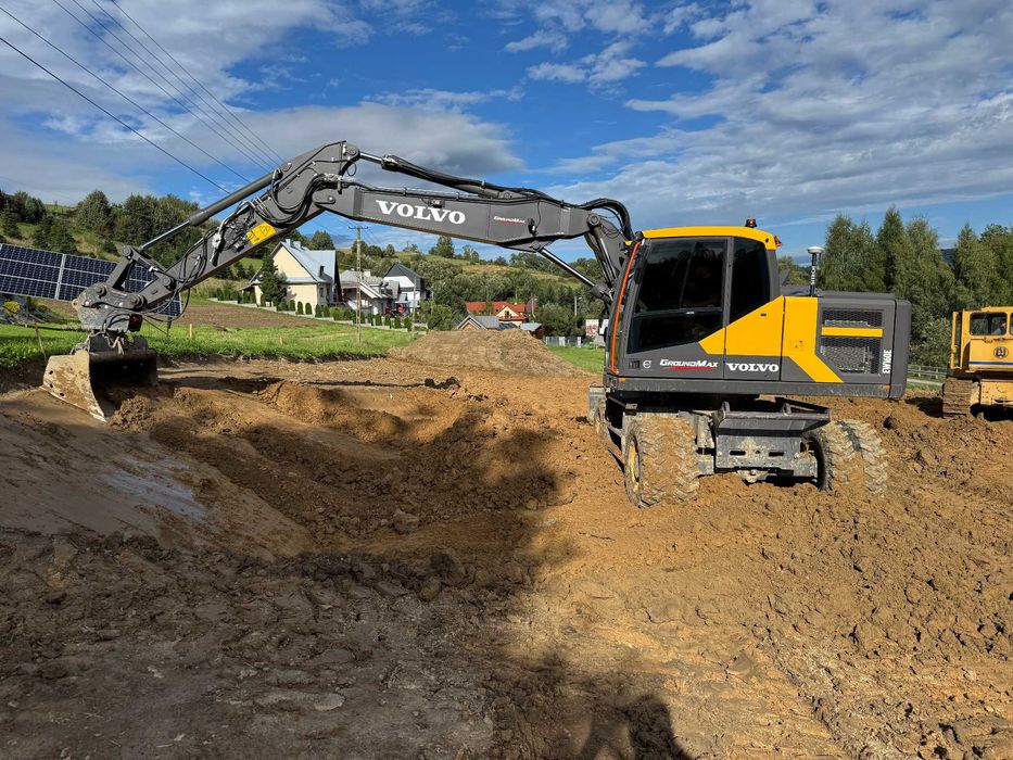 Wynajem koparka kołowa VOLVO EW160E z operatorem (system 3D)