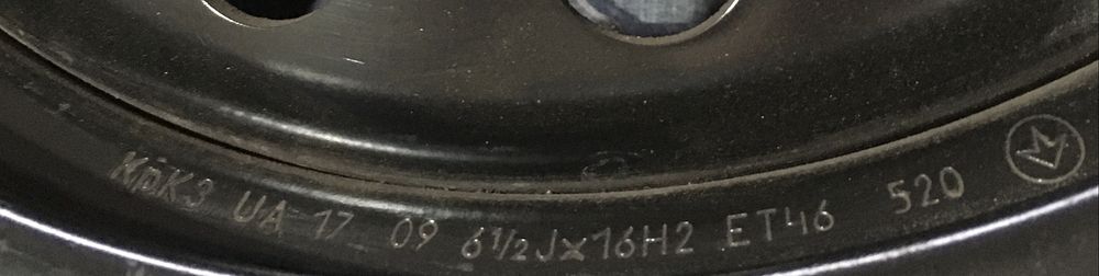 Стальной диск R16  6.5J x 16 ET46