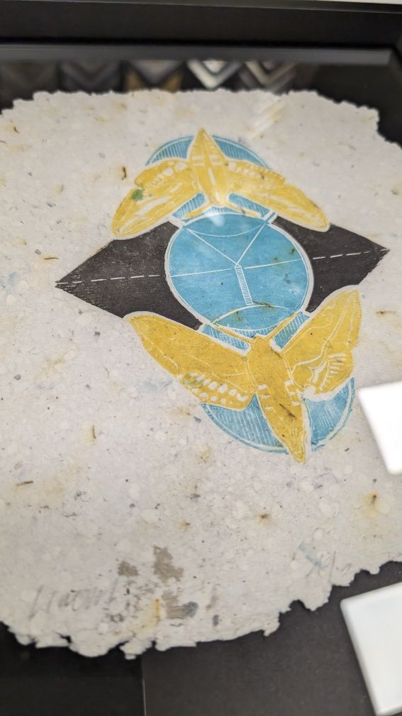 Grafika linoryt akwaforta obraz geometryczny abstrakcja ćmy nowoczesny