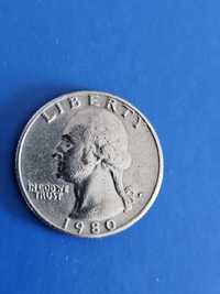 Moeda de erro Quarter Dollar 1980