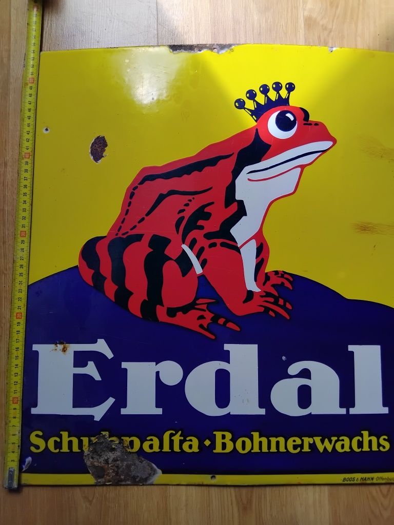 Stara reklama szyld emaliowana ERDAL