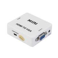 (NOVO) Conversor HDMI para VGA + Audio - Branco