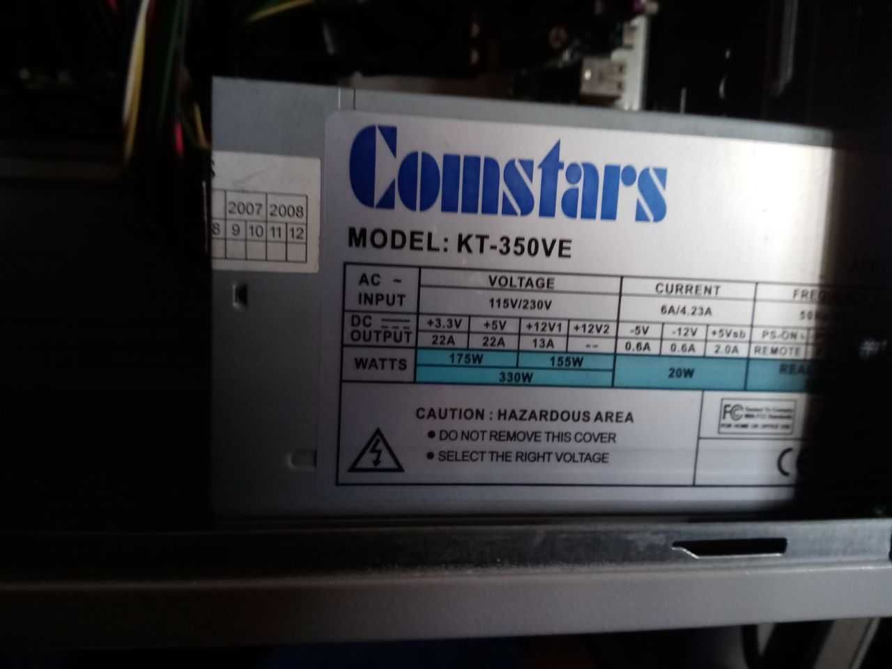 Блок питания компьютера Comstar KT-350VE, 350W 80FAN