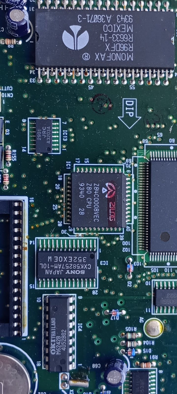 Z80 Zilog CPU mikroprocesor antyczny.