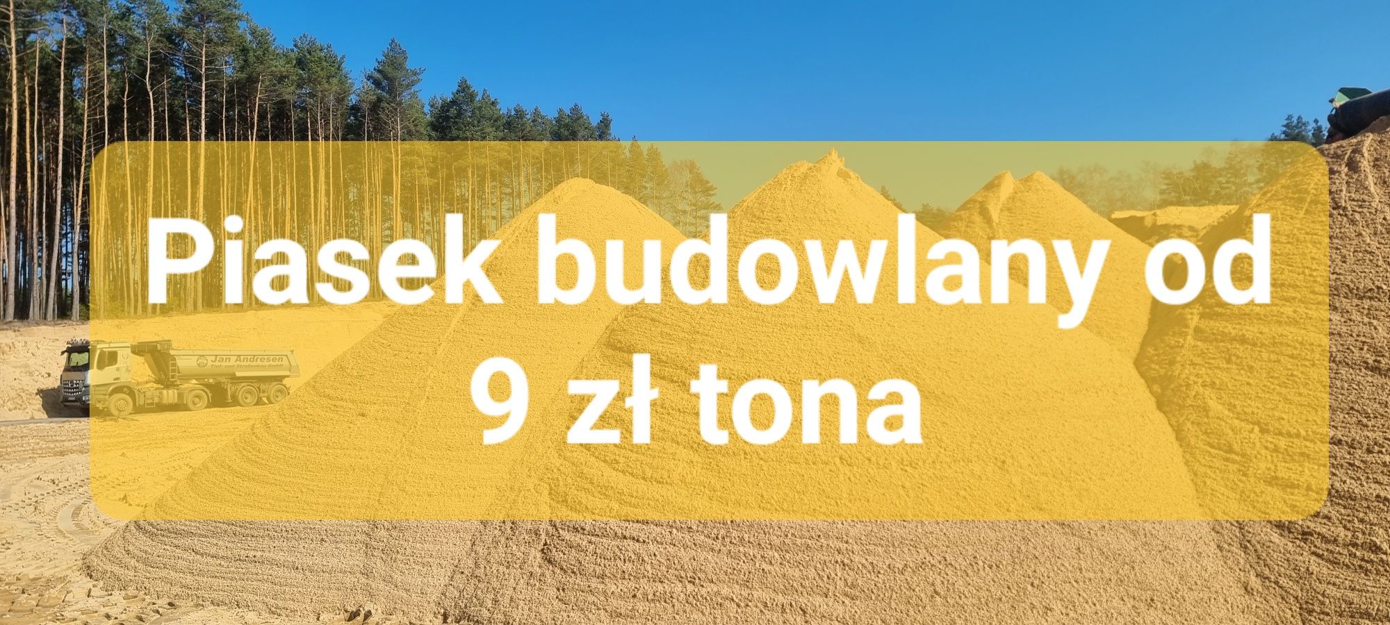 Najtaniej ! PIASEK zasypowy budowlany !