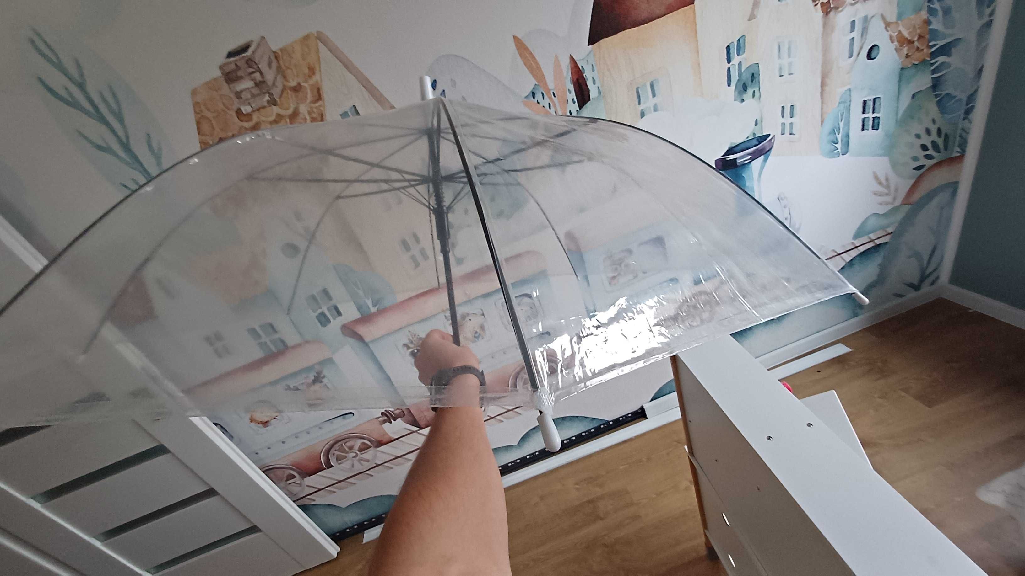 Nowy przezroczysty parasol ślub wesele na sesje transparentny nowe