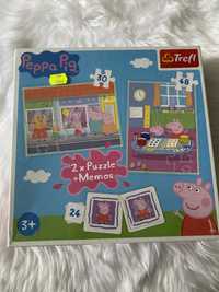 Peppa Pig Trefl 2x puzzle plus memory