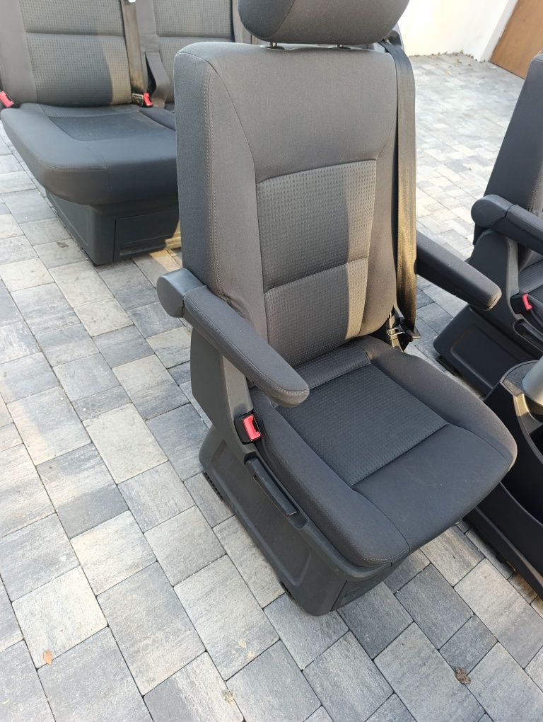 Komplet foteli multivan obrotowe VW T5 T6 fotele przód 2 rząd kanapa