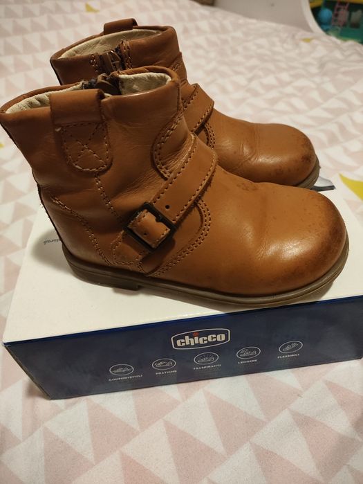 Botas Chicco pele castanhas 22