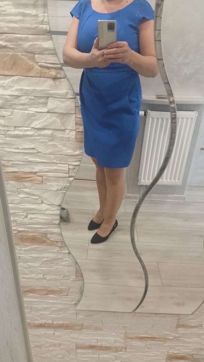 Sukienka na wesele komunię chrzciny z kieszeniami