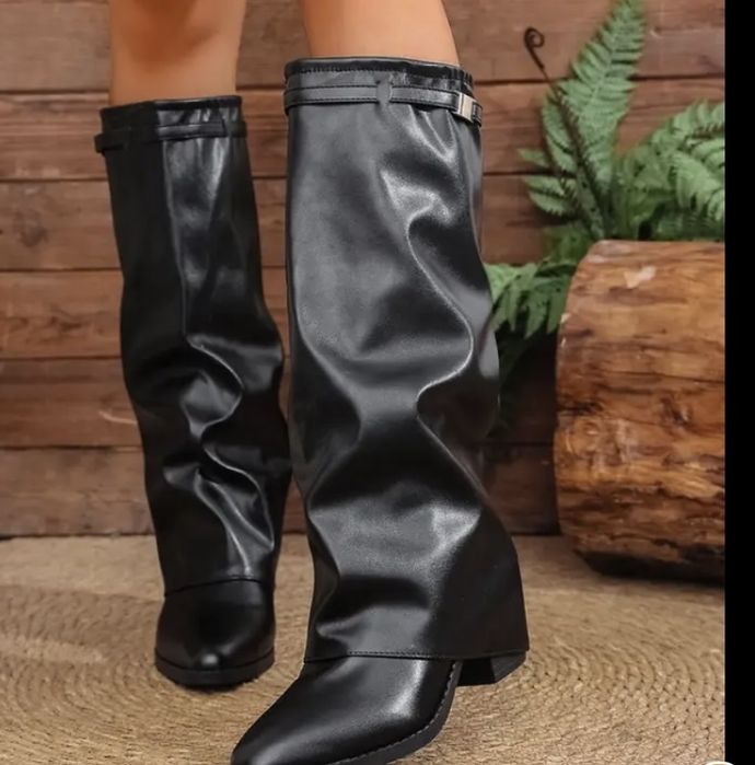 сапожки , сапоги , ботинки чорні,  чоботи труби