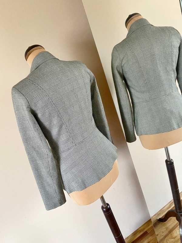 38 36 żakiet marynarka blazer krata dopasowana skrojona basic lipsy