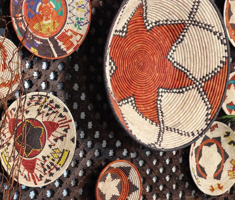 Dekoracja ścienna z wielką misą 70cm